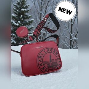 New Karl Lagerfeld Paris crossbody purse bag with coin purse